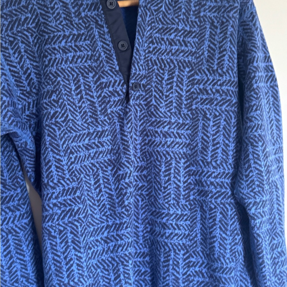 Patagonia Blue Patterned Crewneck Sweater